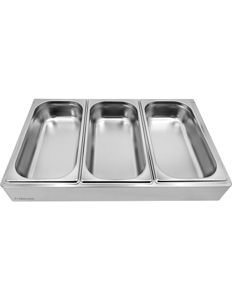 Roll top Display case 3xGN1/3 Stainless steel | Stalwart DA- CRD3