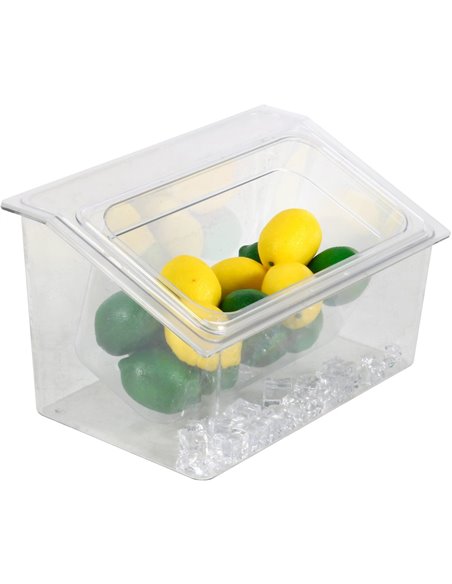 Chilled Condiment Holder including 1xGN1/3-150mm container with lid Plastic | Stalwart DA- CHP04BD