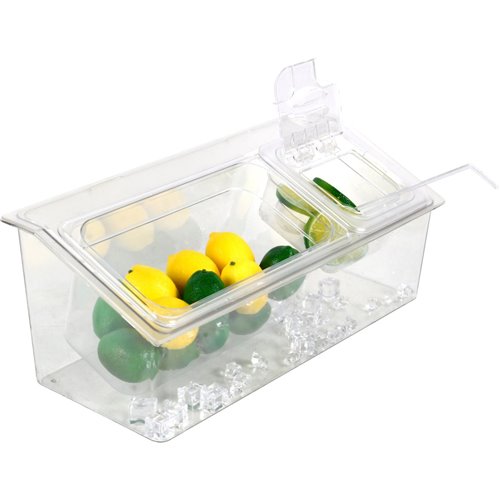 Chilled Condiment Holder including 1xGN1/3+1xGN1/6-150mm containers with lid Plastic | Stalwart DA- CHP06BD3
