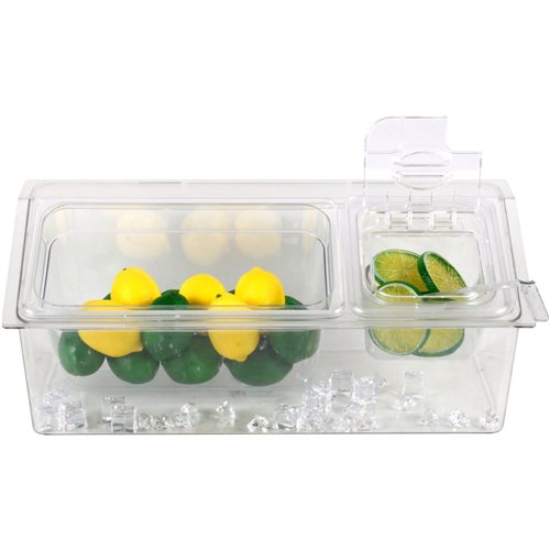 Chilled Condiment Holder including 1xGN1/3+1xGN1/6-150mm containers with lid Plastic | Stalwart DA- CHP06BD3