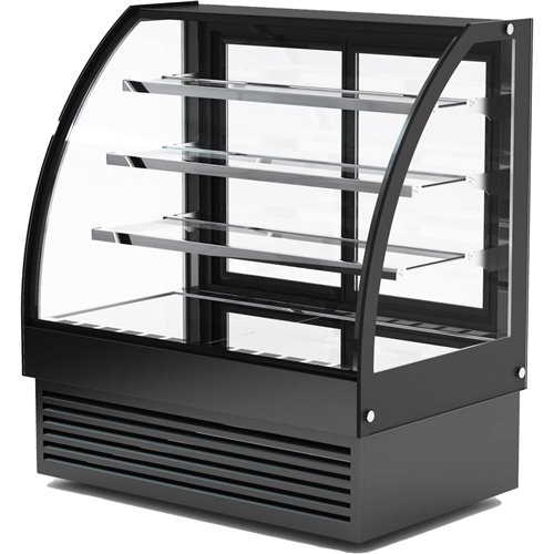 Display Merchandiser Fridge Curved Front 290 litres 3 shelves Black | Stalwart DA- HL900S3BLACK