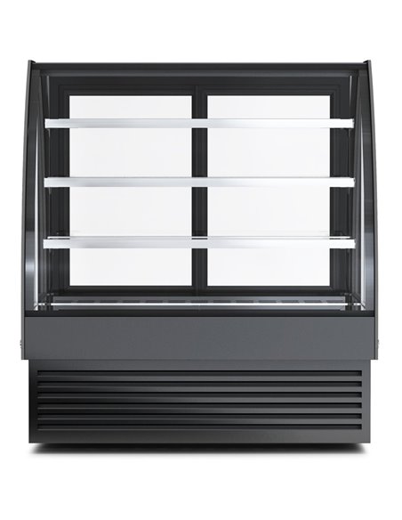Display Merchandiser Fridge Curved Front 290 litres 3 shelves Black | Stalwart DA- HL900S3BLACK