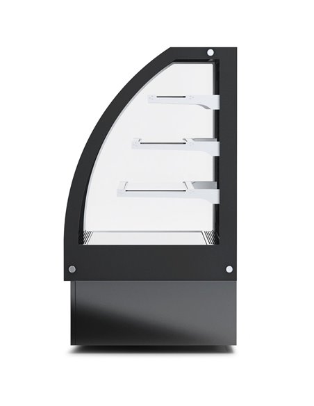 Display Merchandiser Fridge Curved Front 290 litres 3 shelves Black | Stalwart DA- HL900S3BLACK