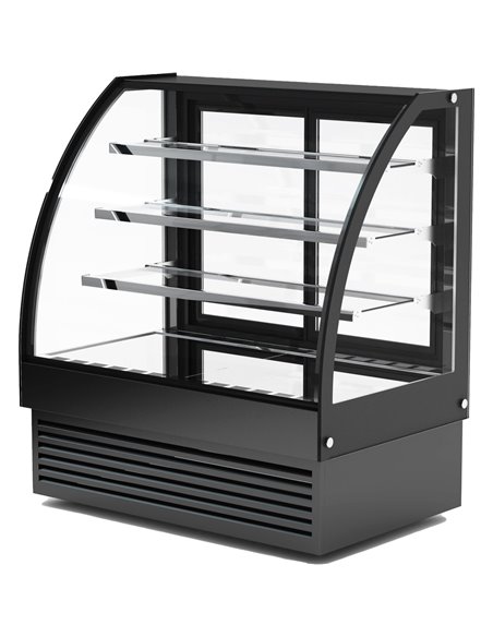 Display Merchandiser Fridge Curved Front 400 litres 3 shelves Black | Stalwart DA- HL1200S3BLACK