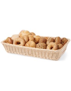 Commercial Bread Display Basket 530x325x80mm Nature colour | Stalwart DA- WHRBB1