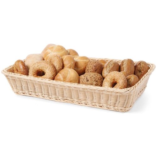 Commercial Bread Display Basket 530x325x80mm Nature colour | Stalwart DA- WHRBB1