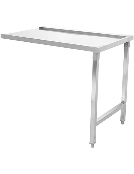 Unloading table Right side 600x650x850mm No bottom shelf No splashback Stainless steel | Stalwart DA- SWT6065L