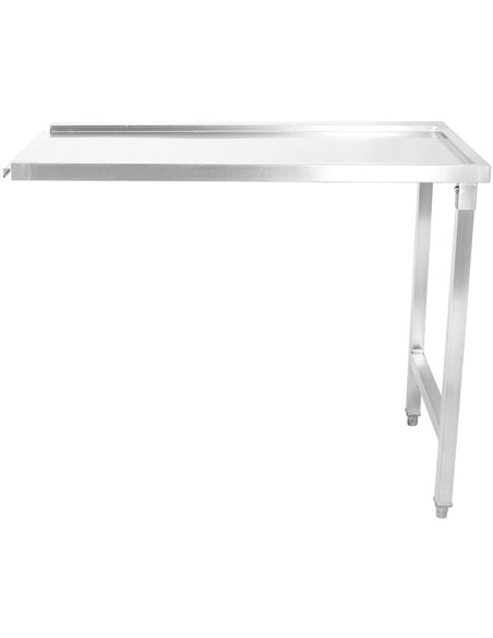 Unloading table Right side 600x650x850mm No bottom shelf No splashback Stainless steel | Stalwart DA- SWT6065L