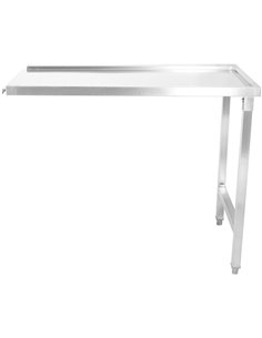 Unloading table Right side 1100x650x850mm No bottom shelf No splashback Stainless steel | Stalwart DA- SWT11065L 2