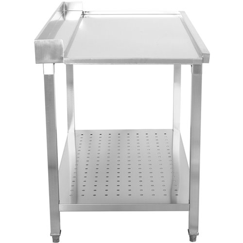 Unloading table Right side 600x650x850mm With bottom shelf With splashback Stainless steel | Stalwart DA- SWB6065L