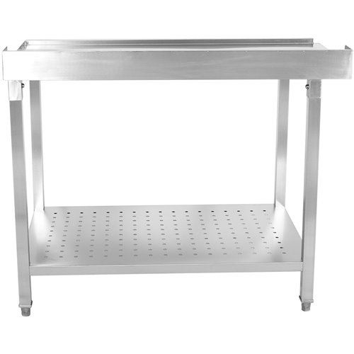 Unloading table Right side 600x650x850mm With bottom shelf With splashback Stainless steel | Stalwart DA- SWB6065L