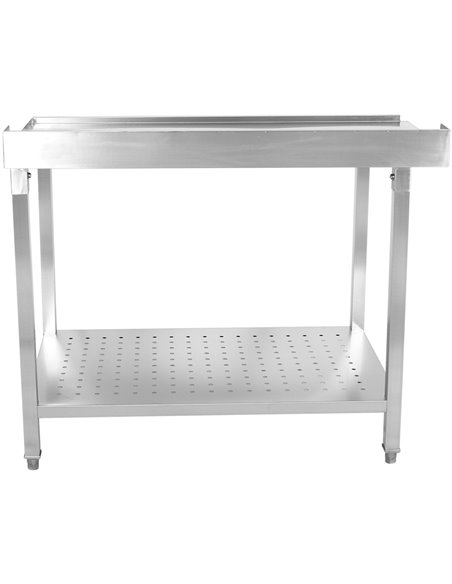 Unloading table Right side 600x650x850mm With bottom shelf With splashback Stainless steel | Stalwart DA- SWB6065L