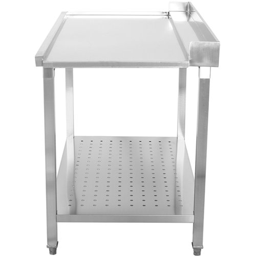 Unloading table Left side 1100x650x850mm With bottom shelf With splashback Stainless steel | Stalwart DA- SWB11065R