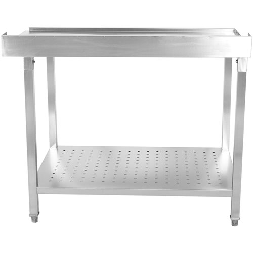 Unloading table Left side 1100x650x850mm With bottom shelf With splashback Stainless steel | Stalwart DA- SWB11065R