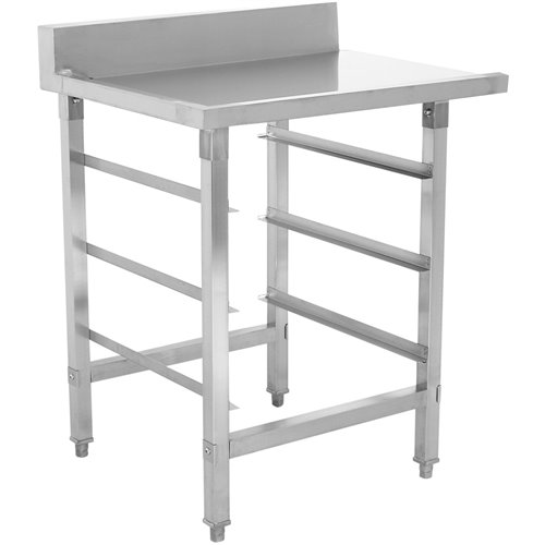 Unloading table Left side 600x650x850mm With dishwasher basket rack With splashback Stainless steel | Stalwart DA- WTF6065R