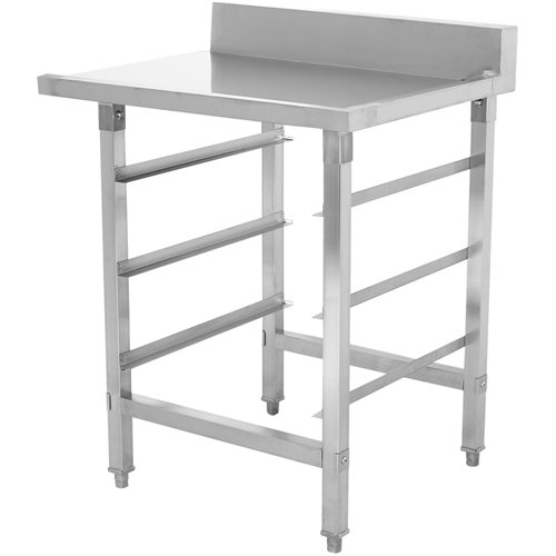 Unloading table Right side 600x650x850mm With dishwasher basket rack With splashback Stainless steel | Stalwart DA- WTF6065L