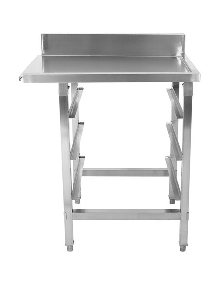 Unloading table Right side 600x650x850mm With dishwasher basket rack With splashback Stainless steel | Stalwart DA- WTF6065L