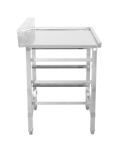 Unloading table Right side 600x650x850mm With dishwasher basket rack With splashback Stainless steel | Stalwart DA- WTF6065L