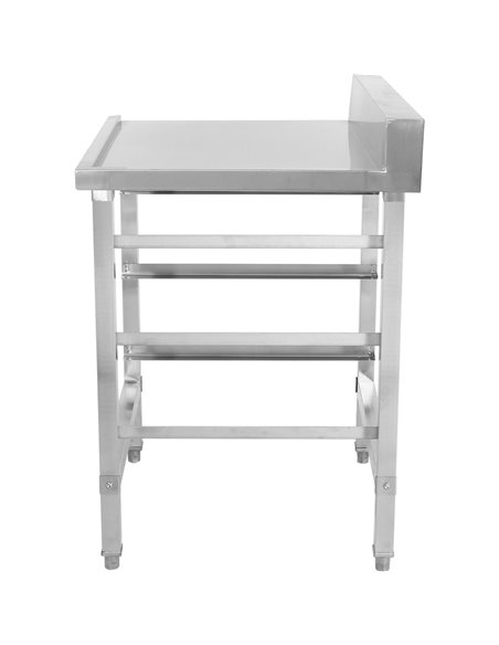 Unloading table Right side 600x650x850mm With dishwasher basket rack With splashback Stainless steel | Stalwart DA- WTF6065L