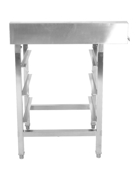 Unloading table Right side 600x650x850mm With dishwasher basket rack With splashback Stainless steel | Stalwart DA- WTF6065L