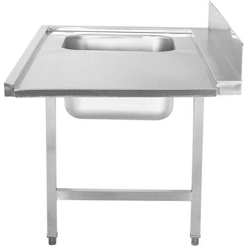 Loading table Left side 1200x650x850mm With sink With splashback Stainless steel | Stalwart DA- DWITA1265L
