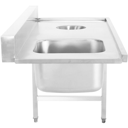 Loading table Right side 1400x650x850mm With sink With waste hole With splashback Stainless steel | Stalwart DA- DWITC1465L