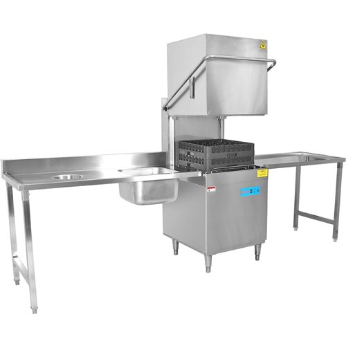 Loading table Right side 1400x650x850mm With sink With waste hole With splashback Stainless steel | Stalwart DA- DWITC1465L