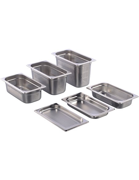 Stainless steel Gastronorm Pan Perforated GN1/3 Depth 200mm | Stalwart ...