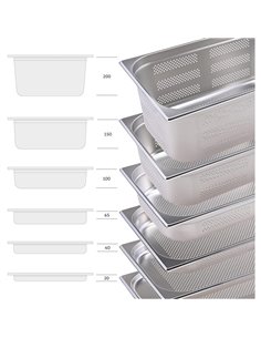 Stainless steel Gastronorm Pan Perforated GN1/3 Depth 200mm | Stalwart DA- 8138P 2