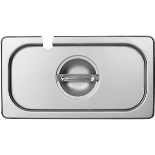 Stainless steel Gastronorm Container Lid with Ladle Recess GN1/3 | Stalwart DA- 813LN