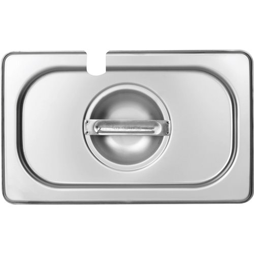 Stainless steel Gastronorm Container Lid with Ladle Recess GN1/9 | Stalwart DA- 819LN