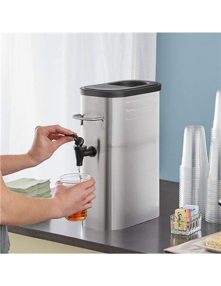 Commercial Stainless Steel Hot &amp Cold Beverage Dispenser 15 litres | Stalwart DA- CFTD4GS