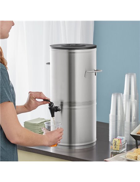 Commercial Stainless Steel Hot &amp Cold Beverage Dispenser 11.5 litres | Stalwart DA- CFTD3GR