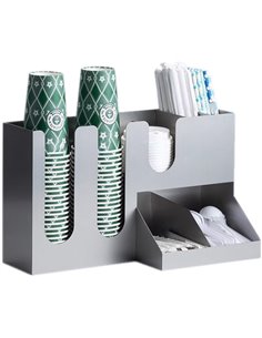 Stainless Steel Cup Holder / Dispenser Φ100mm Cups 2 Stacks | Stalwart DA- 62004