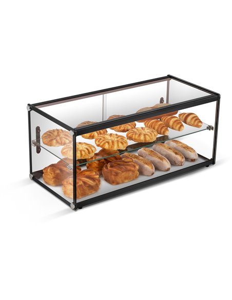 Neutral Display Case Black 827x368x366mm | Stalwart DA- ZW90