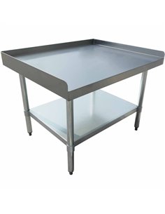Commercial Equipment Stand / Low Height Table Stainless Steel Bottom shelf 3 Side Upstand 760x600x600mm | Stalwart DA- EES2430