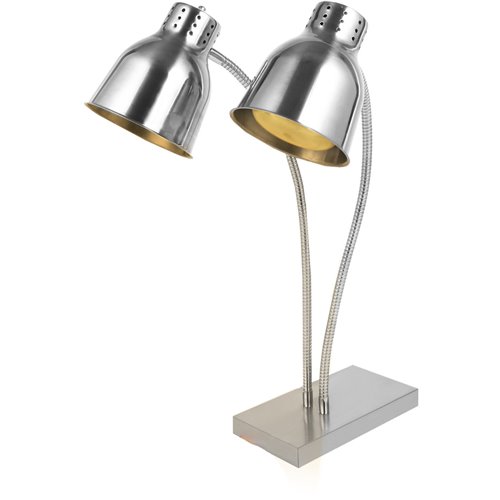 Commercial Tabletop Food Warmer 2 Heating Lamp 250W Silver | Stalwart DA- EWL02S2