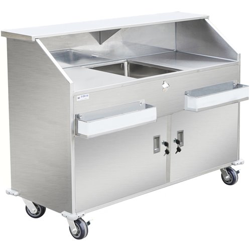 Commercial Portable Bar Stainless Steel with Doors 1550x580x1200mm | Stalwart DA- PB2361HDSS