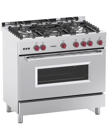 Professional Gas range Oven 7kW with 5 burners 11.4kW | Stalwart DA- Y95ND