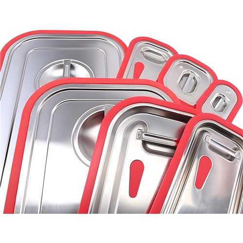 Stainless steel &amp Silicone Sealing Gastronorm Container Lid GN1/4 | Stalwart DA- 814LS