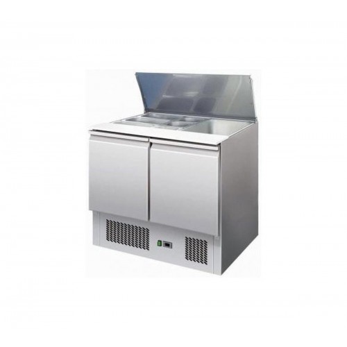 Atosa Ice-A-Cool Sliding Lid Saladette 2 Door with GN Pans