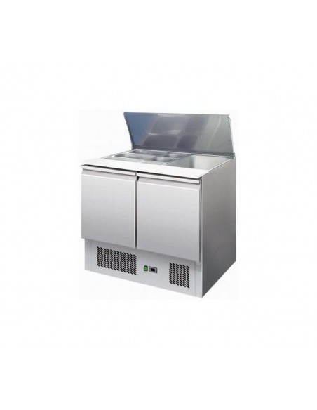 Atosa Ice-A-Cool Sliding Lid Saladette 2 Door with GN Pans