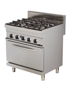 Professional Gas range 4 burners 24kW on Gas oven 6kW | Stalwart DA-Hotmax 700 GR722