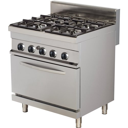 Professional Gas range 4 burners 24kW on Gas oven 6kW | Stalwart DA-Hotmax 700 GR722