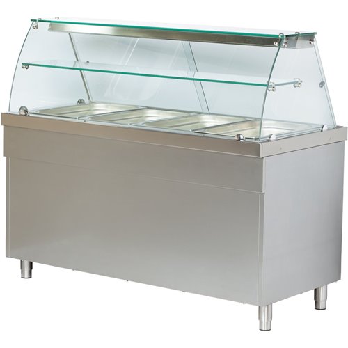 Refrigerated serve over display counter Open cupboard Stainless steel 4xGN1/1 1570mm | Stalwart DA-CSS714