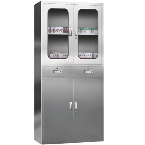 Commercial Stainless Steel Cabinet 4 Doors 2 Drawers 900x400x1800mm | Stalwart DA-MYSLC03