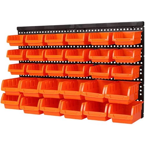 32 Piece Wall Storage Bin Set | Stalwart DA-WK1812