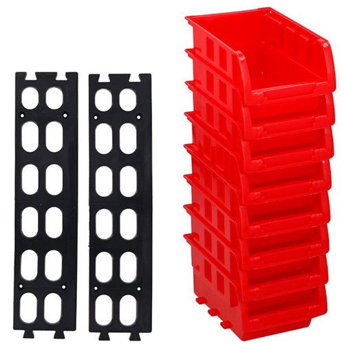 8pcs Small Half Bulk Bin Storage Organiser | Stalwart DA-WK0800