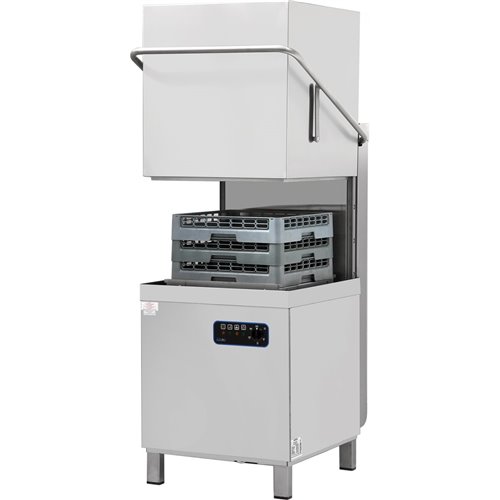 Pass Through Dishwasher 1080 plates Per hour, Rinse aid pump, Detergent pump 400V | DA-EMP1000