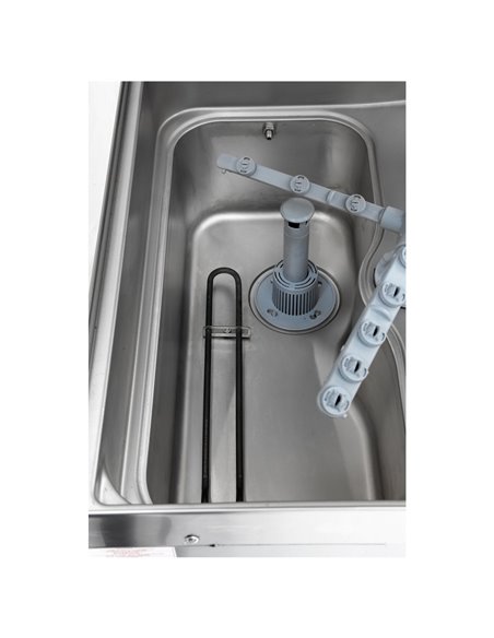 Pass Through Dishwasher 1080 plates Per hour, Rinse aid pump, Detergent pump 400V | DA-EMP1000